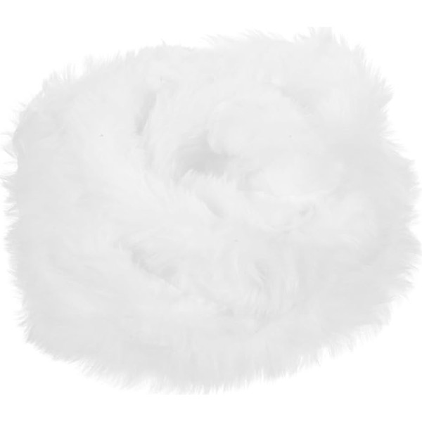 Ciieeo 1 gab Weiß Faux Ribbon Soft Fluffy Trim Bänder für Weihnachten Basteln, Weihnachtskranz Baum Kostüm Dekor