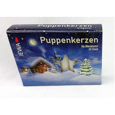 Weihnachtspyramide Hochwertige Puppenkerzen weiss - 1,0 cm Durchmesser - Original Erzgebirge - Müller Kleinkunst