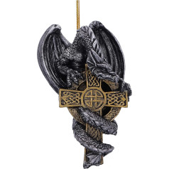 Nemesis Now Claus Svētku piekaramais pūķis, zelta krāsā, 11 cm Santa Dragon Ornaments, 11 cm