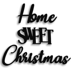 Home Sweet Christmas Holz-Schriftzug zum Aufhängen, für Wohnzimmer, Küche, Schlafzimmer