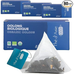 Khla - Blue Tea Oolong Organic - 80 piramidinių arbatos maišelių dėžutė - ekologiška arbata