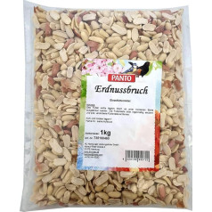 PANTO Peanut Break Bird Food 1 kg - Augstas enerģētiskās vērtības putnu barība no zemesriekstu kodoliem, savvaļas putnu barība no zemesriekstu pusēm un veseliem zemesriekstiem barotavām un putnu barotavām.