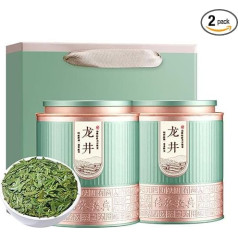 Aukščiausios kokybės žalioji arbata - gaivi ir kvapni pavasario arbata su senoviniu medžiu Longjing Tea 200g (100g*2)