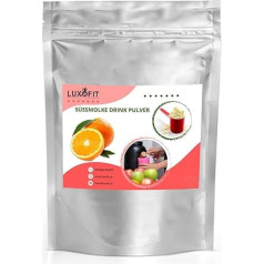 Luxofit Orange Sweet Whey Drink pulveris ar sūkalu olbaltumvielām, satur L-karnitīnu, sūkalu pulveris, vannas piedeva, veselīgs uzturs, viegli pagatavojams, ražots Vācijā (333 g)