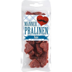 Herz & Heim® Salami Hearts - vīriešu šokolāde - ar vārda apdruku Tēva dienai, kūpināta, gabaliņš, garšvielas