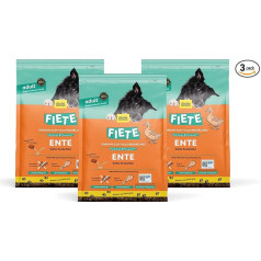 Fiete Soft Adult Duck 3 x 4 kg | Augstas kvalitātes sausā barība ar augstu uzturvielu saturu | Dzīvniekiem ar jutīgu uzturu | Augsta saderība | Bez graudaugiem | Pārbaudīta kvalitāte (KIN institūts) | Ražots Vācijā