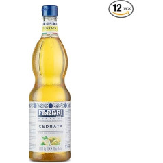 Food-United CEDRATA SIRUP 12 x 1L | FABBRI 1905 Mixybar | Sciroppo di cedrata | Citronate-Lemon Syrup | Cedro Syrup | Fabbri Citrons dzidriem alkoholiskajiem dzērieniem Gaivie alkoholiskie dzērieni Soda kokteiļi (12)