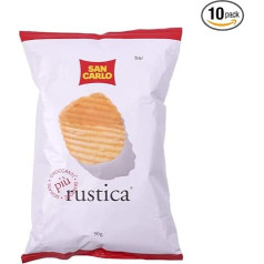 San Carlo Rustica čipsi, Patatine, sālīti kartupeļu čipsi, 50 g, 10 gab. iepakojumā