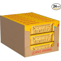 LEIBNIZ Original sviesta cepumi, 24 gab., Nr. 1 sviesta cepumi, kraukšķīgi cepumi neiesaiņotā iepakojumā, pārdošanai (24 x 200 g)