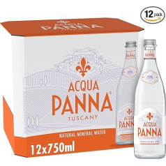 Acqua Panna dabīgā minerālūdens glāze, 12 x 750 ml