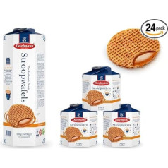 Daelmans Stroopwafels sešstūra kastītēs - 11 torņi ar 3 x 8 sešstūra kastītēm - luksusa dāvanu iepakojums - 230 grami sešstūra kastītē - 8 Stroopwafels kastītē