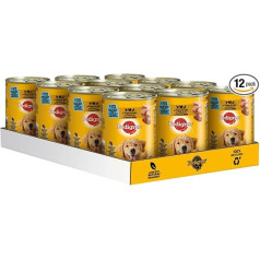 Pedigree Adult ar 3 mājputnu gaļas šķirnēm pastētē 12 x 400 g