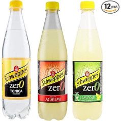 Schweppes Zero Tonica Lime Agrumi Tonizējošais tonizējošais ūdens testa iepakojums 12x 60 cl Atsvaidzinošs