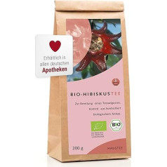 Weltecke Organic Hibiscus Tea Loose 200 g | Kontrolēta un ražota Vācijā | Žāvēti hibiskusa ziedi svaigā iepakojumā | Augļu aromātiskā relaksācijas tēja | Hibiskusa tēja