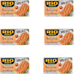 6x Rio Mare Salmone Grigliato Grilēta laša fileja, kūpināta olīveļļā 125g