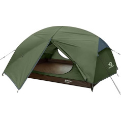 Bessport telts 2/3 Person Camping Tent 2 Doors Ultralight Ūdensizturīga Viegla un viegli uzbūvējama Ventilējama 4 sezonu kupolveida telts Piemērota pārgājieniem un alpīnismam brīvā dabā