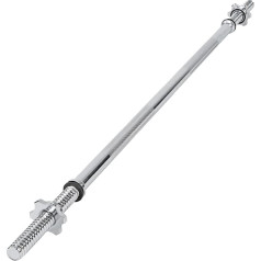 wuuhoo® Rocco Barbell Bar - 120 см / 150 см / 160 см / 180 см / 200 см Штанга для гантелей 30 мм хромированная сталь с замком Spinlock - фитнес оборудование для дома, груз