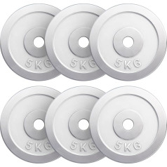 Gorilla Sports® Atsvaru komplekts, izgatavots no plastmasas, diska svars: 1,25 - 30 kg, urbuma izmērs: 30 - 31 mm