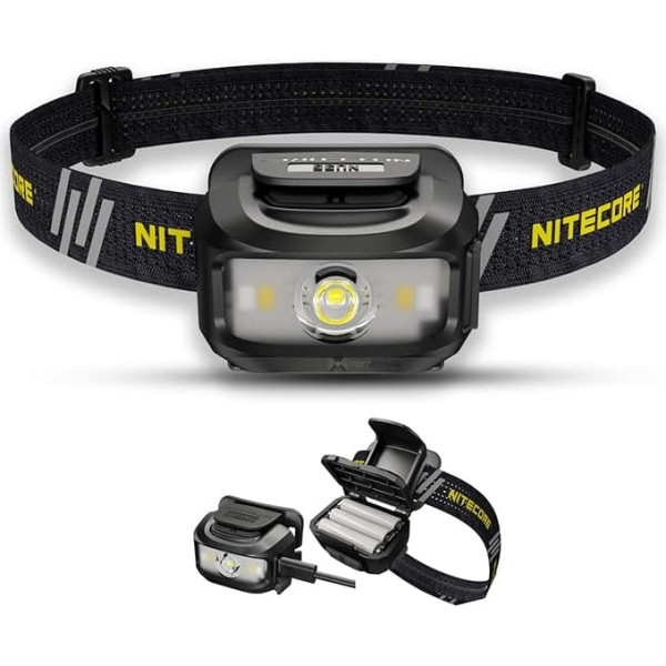 Nitecore NU35 LED uzlādējams lukturis: IP66 ūdensnecaurlaidīgs / sarkanās gaismas lukturis, dubultas jaudas hibrīds, LED 460 lūmeni