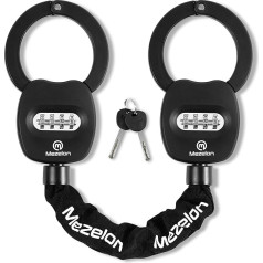 Mezelon E Scooter Lock | Kombinētā slēdzene E Scooter | 8 mm ķēdes saites augstas drošības slēdzenes | Rokas slēdzenes slēdzenes | Lieljaudas slēdzenes E Scooters