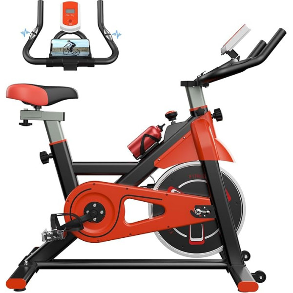 Dskeuzeew Exercise Bike for Home Trainer Bicycle Spinning Bike Indoor 6 kg Flywheel ar klusu magnētisko pretestību un pulsa sensoru Ergometra velosipēds ar 150 kg slodzes ietilpību