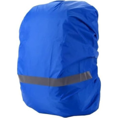 HESHUYAN Regenschutz Rucksack mugursoma Cover āra mugursoma ūdensnecaurlaidīgs Cover vienkrāsains Multi izmēra lietus Cover nakts atstarojoša josla 15-70L Rucksack Regenschutz (Blue M (30-40L))