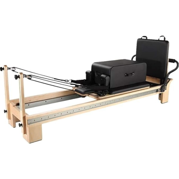 Wunder Pilates Pro Classic Reformer trenažieris sporta zālei un mājām Maple Wood R1 Black