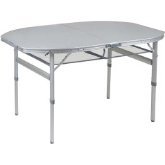 Bo-Camp 1404420 Camping Table Premium Oval Case Model 120 x 80 cm Grey