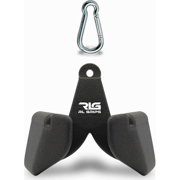 RL Grips® ergonomiski rokturi muguras treniņiem - vingrošanas rīku rokturu komplekts, kas ideāli piemērots latīšu vilkšanai un airēšanai latissimusam