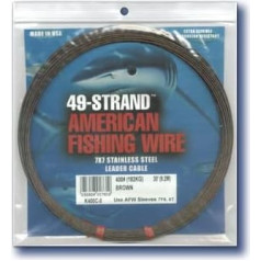 Amerikāņu makšķerēšanas stieple 49 Strand Cable Bare 7x7 nerūsējošā tērauda vadoņa stieple