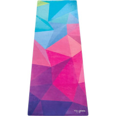 Yoga Design Lab Travel Yoga Mat 1,5 mm | Plāns, neslīdošs, salokāms, viegls, paklājs/paklājs, mazgājams veļas mazgājamā mašīnā | ar nēsāšanas siksniņu