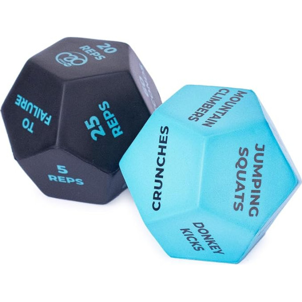 Fitness Mad Exercise Cube, 12-sided Fitnesa kubs visa ķermeņa treniņiem, kardio un HIIT, ideāli piemērots fitnesa piederumi vingrošanas klasēm un mājas trenažieru zālei, putu treniņu kubs iesācējiem un ekspertiem