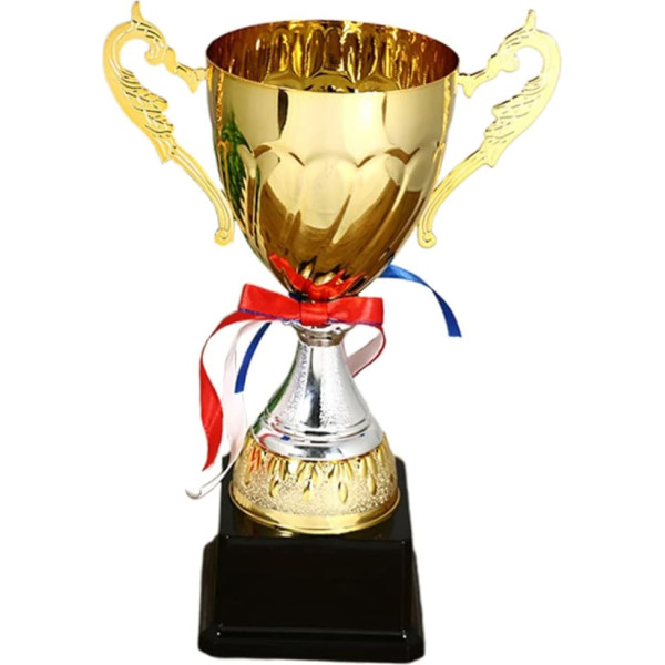 HLUONGTN 1Pc sporta trofeja Metāla trofeja Skolas trofeja Spēles balva Trophy Black Base Trophy Jauniešu basketbola trofeja Uzvarētājs Trophy Cup / kā parādīts / 30X20Cm