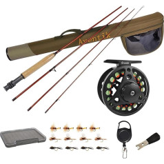 Aventik Extreme Fly Fishing Combo Kit 0/1/2/3/3/4/5/6 Svars Starter Fly Fishing Rod and Reel Kit Outfit with One Travel Case