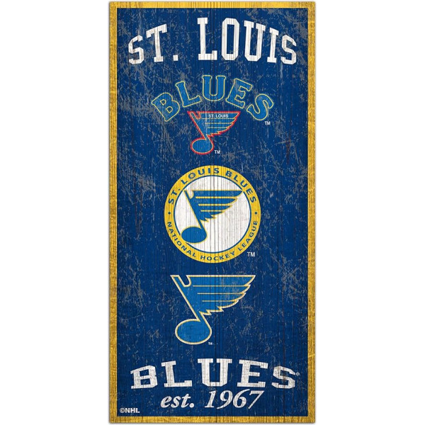 Fan Creations NHL NHL St. Louis Blues Unisex St.Louis Blues mantojuma zīme, komandas krāsa, 6 