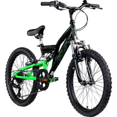 Galano FS180 Bērnu velosipēds no 6 gadiem Kalnu velosipēds pilnībā no 120 cm meitenēm un zēniem 20 collu 6 ātrumu pārnesumi MTB Unisex bērnu velosipēds ar V bremzēm