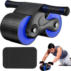 Suithink Abdominal Wheel Blue Automātiskā iekārta Rebound Abdominal Wheel Roller Abdominal Trainer Abdominal Trainer ar ceļa paklāju Home Fitness