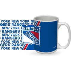 Rico Industries NHL hokeja kluba New York Rangers 15oz keramikas krūze, balta