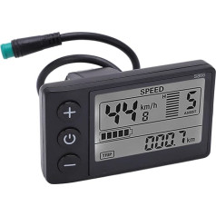 Zerodis LCD displeja mērītājs S866 displeja mērītājs 24V 36V 48V vadības panelis ar ūdensizturīgu kontaktdakšu Elektriskais velosipēds LCD displejs 24V 36V 48V