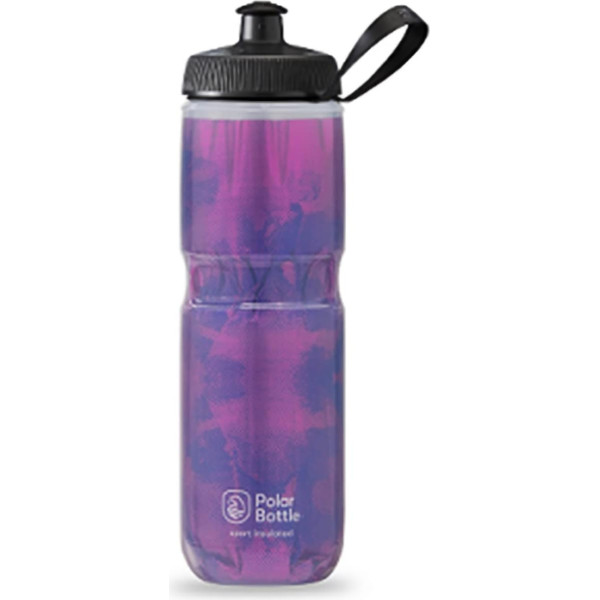 Polar Bottle sporta ūdens pudele ar izolāciju - BPA nesatur, sporta un velosipēdu pudele ar rokturi (Fly Dye - Blackberry, 24 oz)