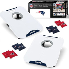 Wild Sports NFL New England Patriots Pro Football All-Weather Cornhole Set - ceļojumu maisu ar pupiņām mešanas komplektā ietilpst 8 maisiņi ar pupiņām