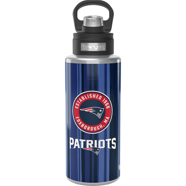 Tervis New England Patriots ūdens pudele ar platu kaktiņu 900ml