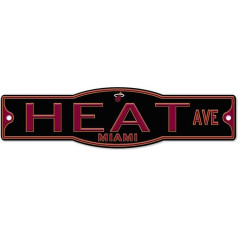 WinCraft Miami Heat basketbola plastmasas 4 x 17 ielas zīme