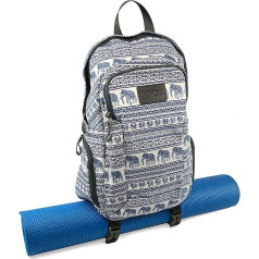 Kindfolk Jogas paklājiņa mugursoma ar divām siksniņām ar rakstu