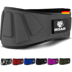 Roar® Svaru celšanas josta vīriešiem un sievietēm, Celšanas josta sporta zālei, Svarcelšanas josta, Svarcelšanas josta, Deadlift josta, Crossfit josta, Fitnesa josta vīriešiem, Spēka josta