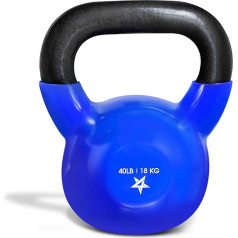 Yes4All 5-65 lbs Kettlebells Vinyl Coated Cast Iron hanteles svaru vingrinājumiem, sporta zāle, fitnesa zāle, fitnesa, pilna ķermeņa treniņu aprīkojums Push Up, saķeres un spēka treniņš