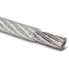 Athlete Technologies fitnesa virve, stiepļu virve, spēka stacija ar neilona pārklājumu, 7 x 19, 4-6 mm (caurspīdīga, 20)