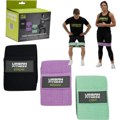 Urban Fitness Resistance Tyre Rubber Black/Purple/Green Pack of 3