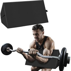 BALAPET Preacher Curl Pad, vietu taupošs Preacher Curl Bench rīks, pārnēsājams Preacher Curl stiprinājuma atbalsts bicepsiem, tricepsiem un rokām, melns