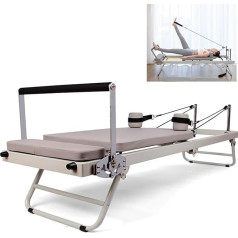 Llchaensc salokāms Pilates Reformer mašīna, salokāms Pilates Reformer mašīna mājās un sporta zālē, uzlabot pamatnes spēku un līdzsvaru Pilates Reformer mašīna